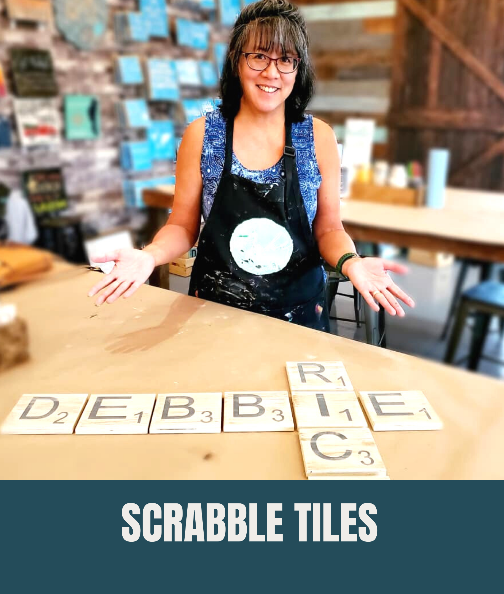 Scrabble Tiles, DIY, Paisley Grace Makery, Jacksonville, Paint Night, Girls Night out