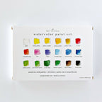Watercolor paint set 18 colors with brush