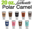 Polar Camel 20 oz. Leatherette Tumbler with Clear Lid