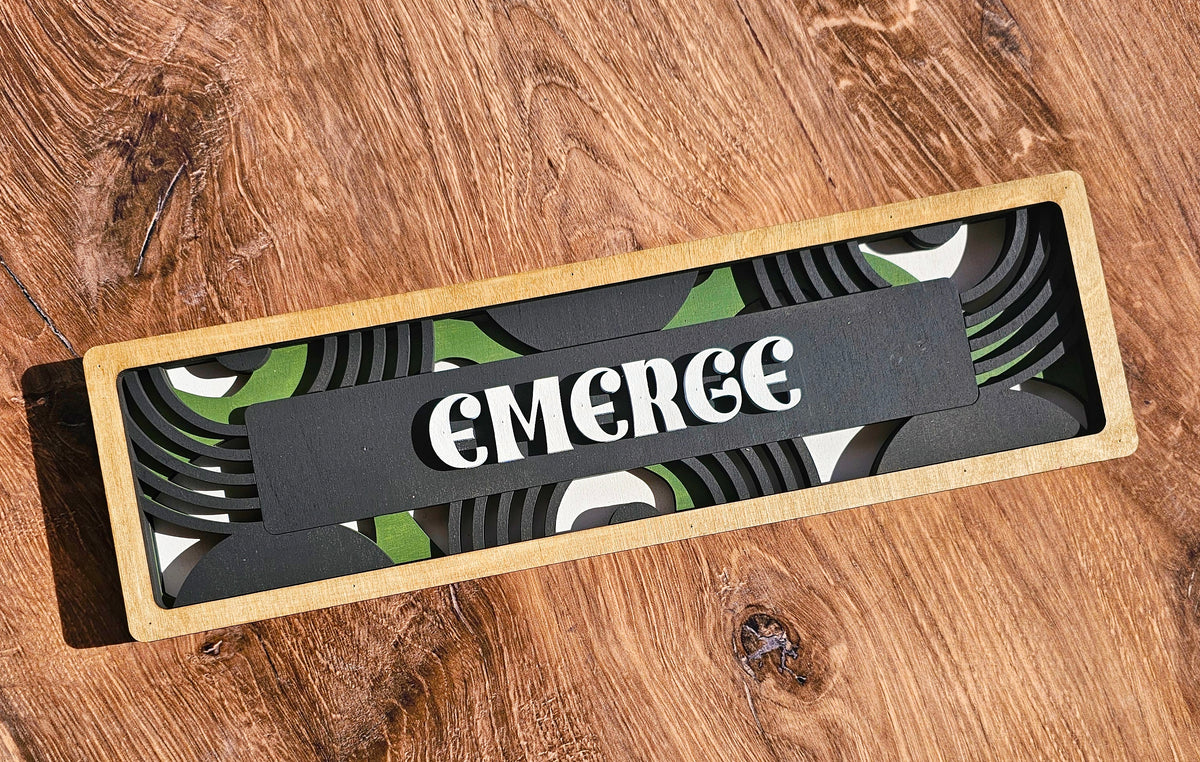 What's Your Word Shelf Sitter Layered Plaque P03516