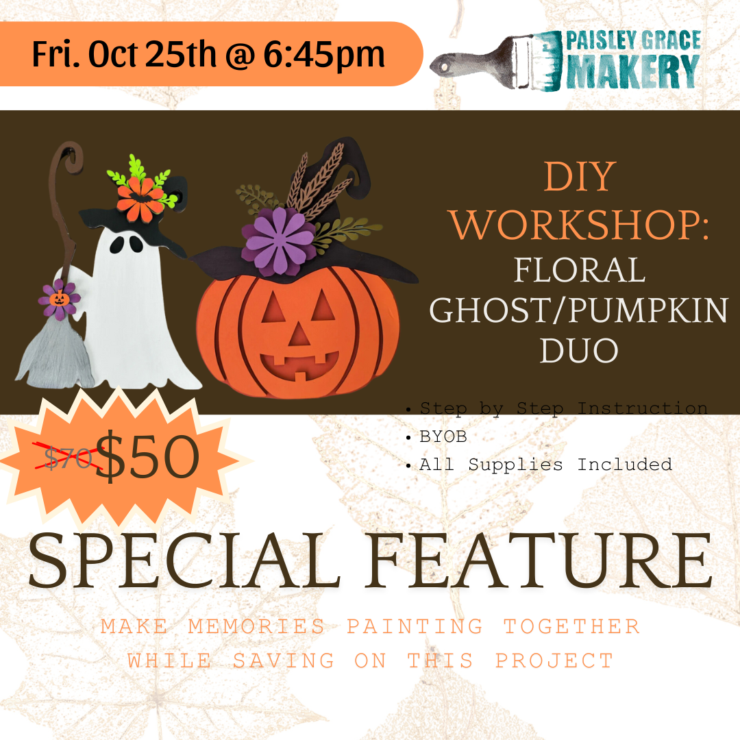 10.26.24 Saturday @ 6:45pm - Special Feature: Floral Ghost and Pumpkin Duo