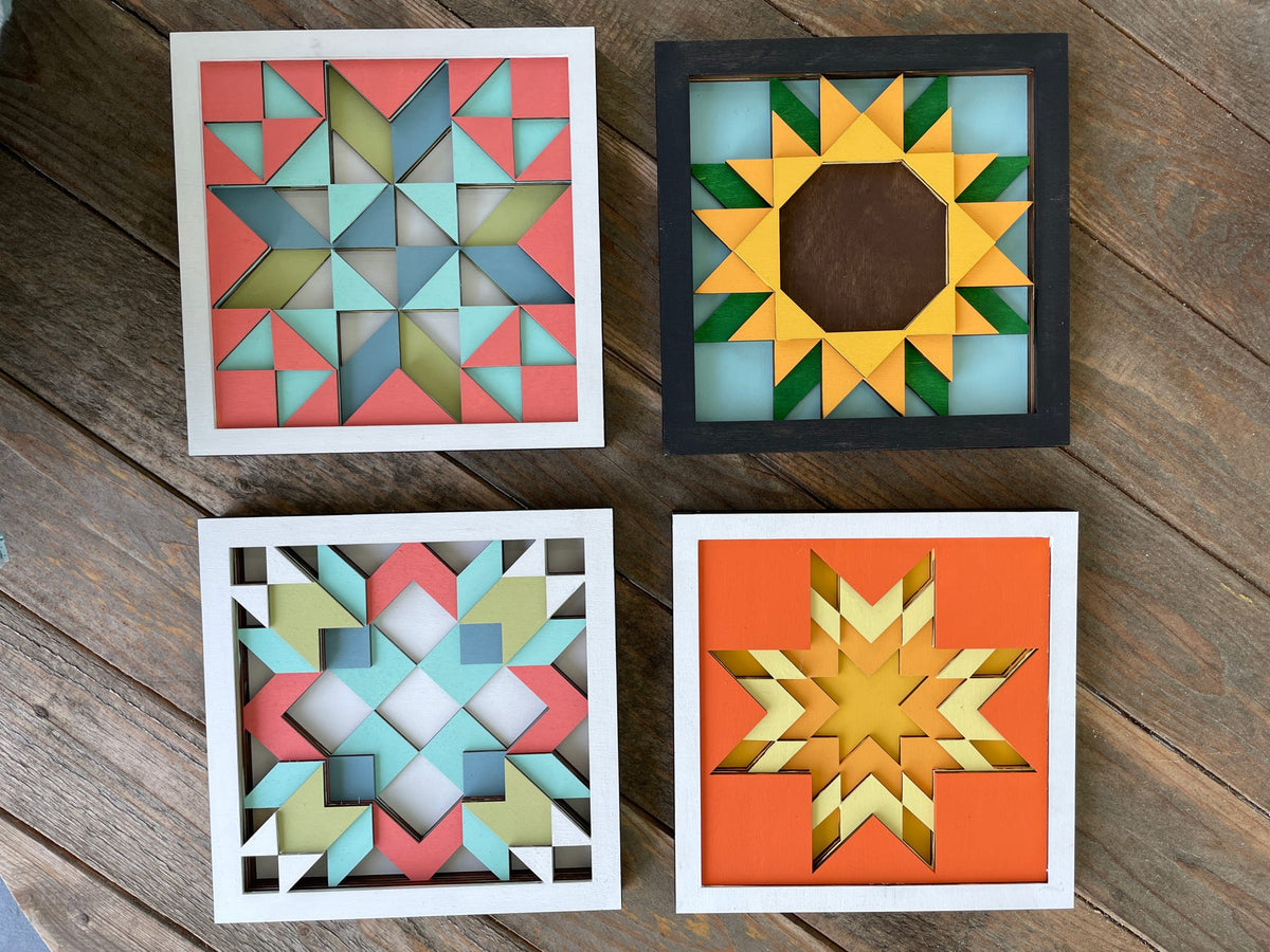 Layered Quilt #2 3D Sign P03742