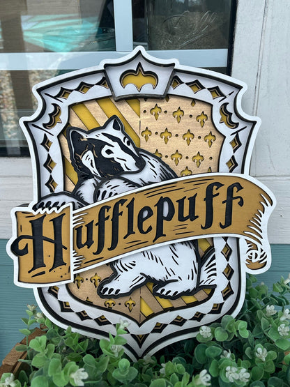 Hufflepuff Crest Layered Design  11x13 P13012