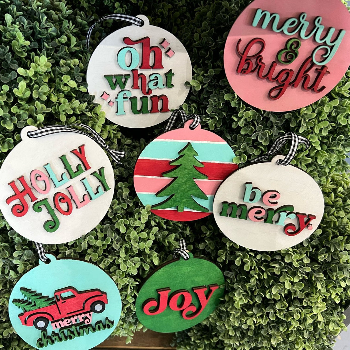 Oh What Fun Ornament Set of 7 P13170