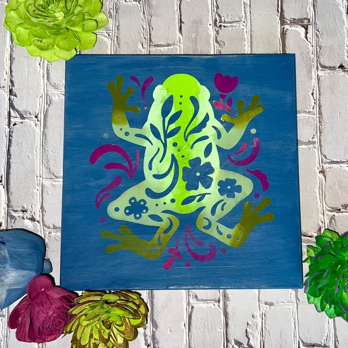 Folk Art Frog P13344