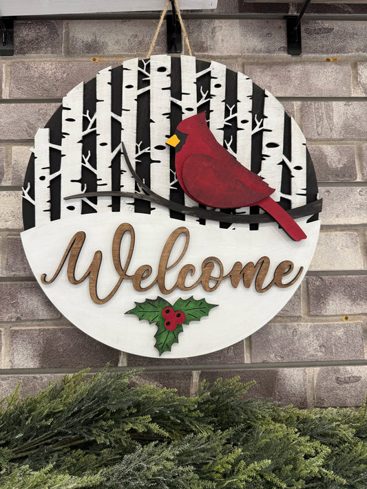 Welcome Cardinal Door Hanger P13419