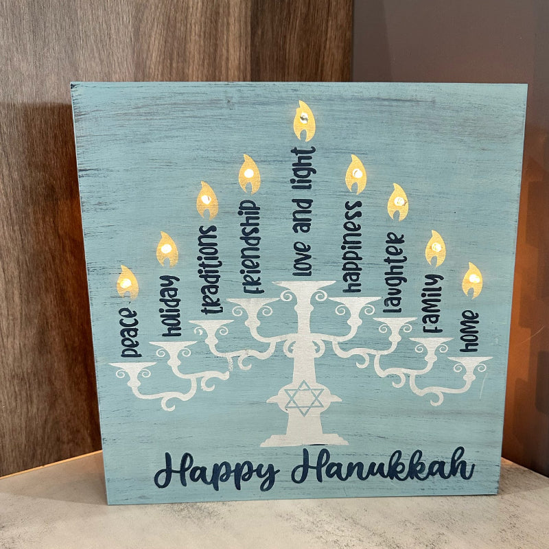 Happy Hanukkah Lighted Sign P13485