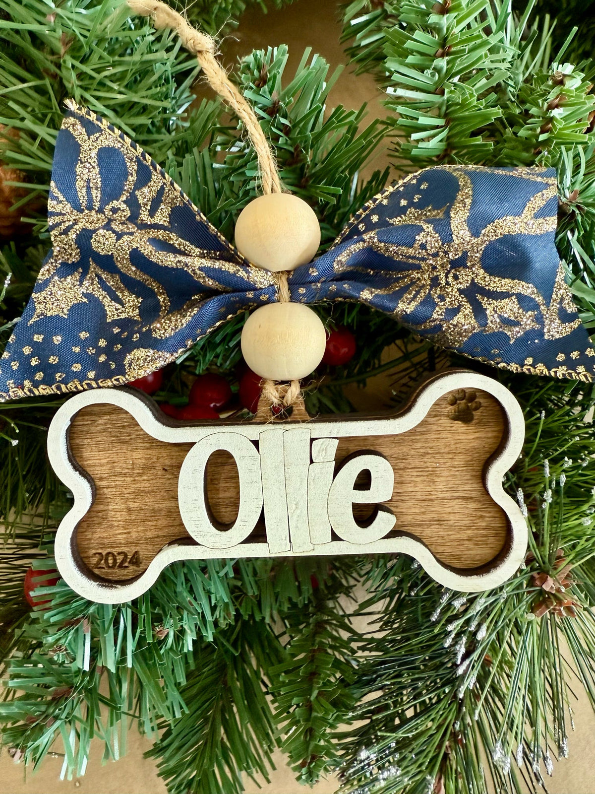 Dog Bone Personalized Ornament P13503