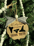 Shark Tooth Cut Out Ornament P13590