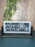 Welcome Winter Shelf Stand Sign Insert P13694