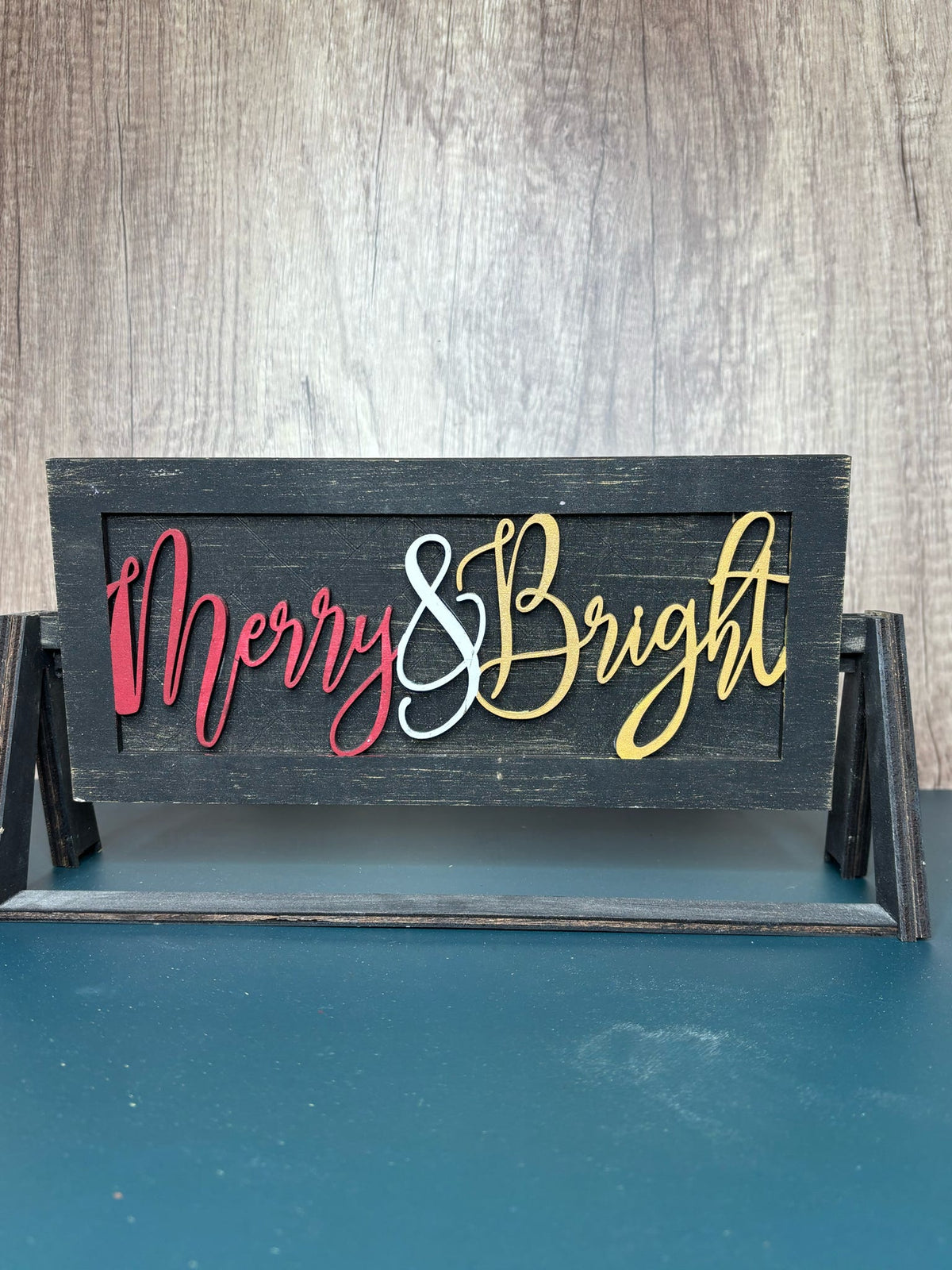 Merry and Bright Shelf Stand Sign Insert P13693