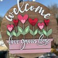Welcome Love Grows Here Door Hanger P13759