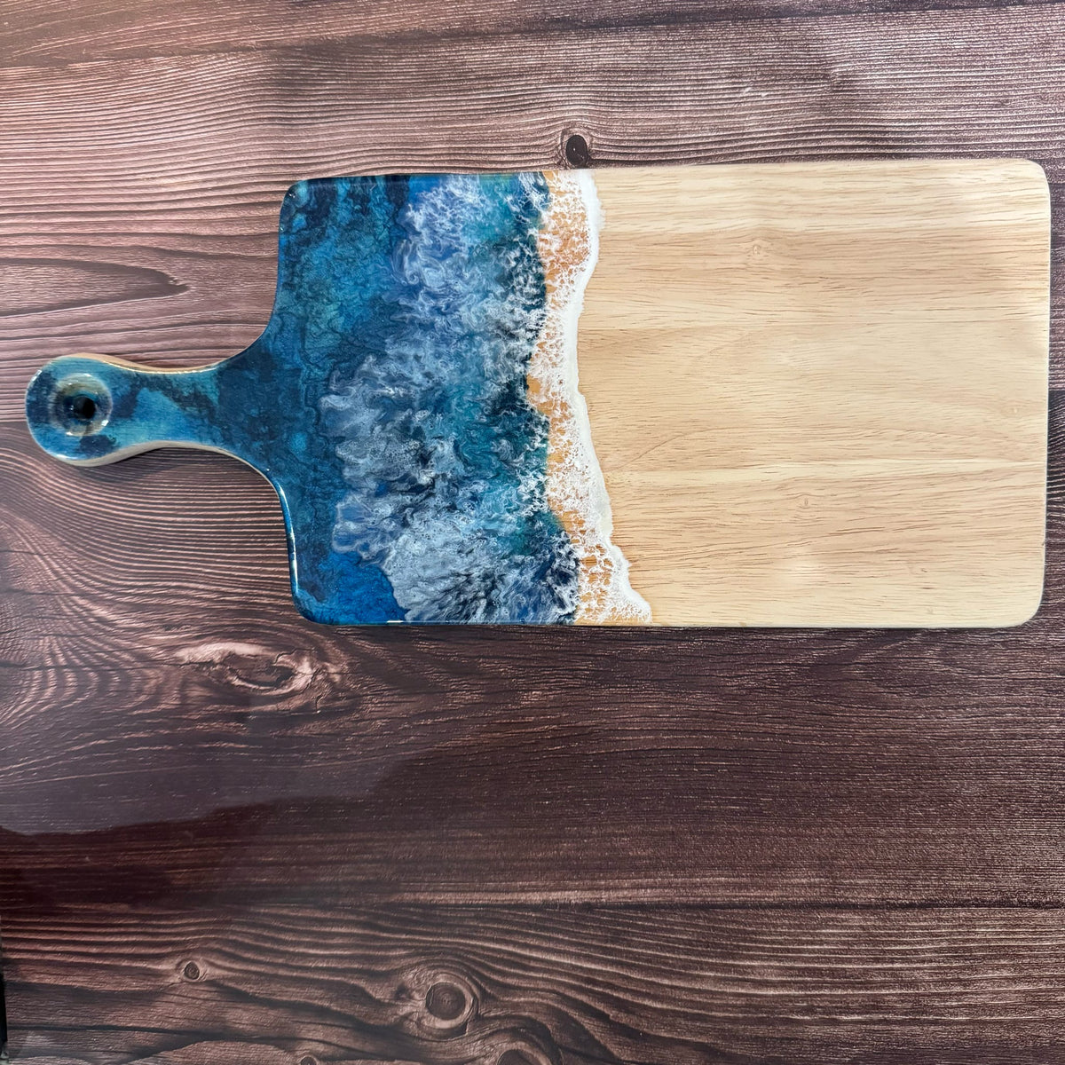 Bread Board Ocean Epoxy Cutting Board 18x8"