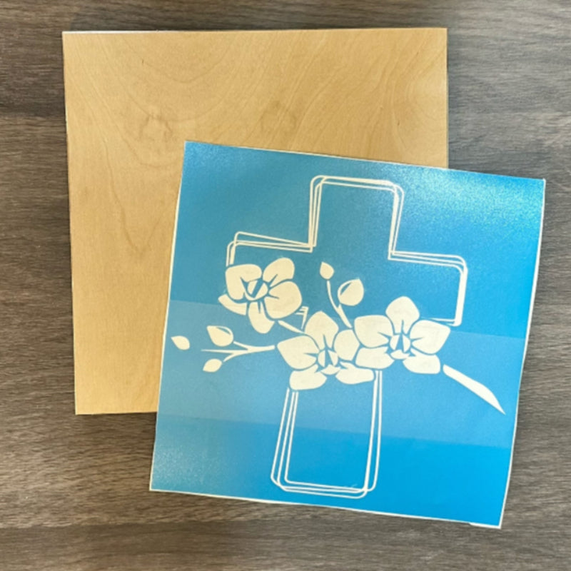 Cross with Flowers P03008