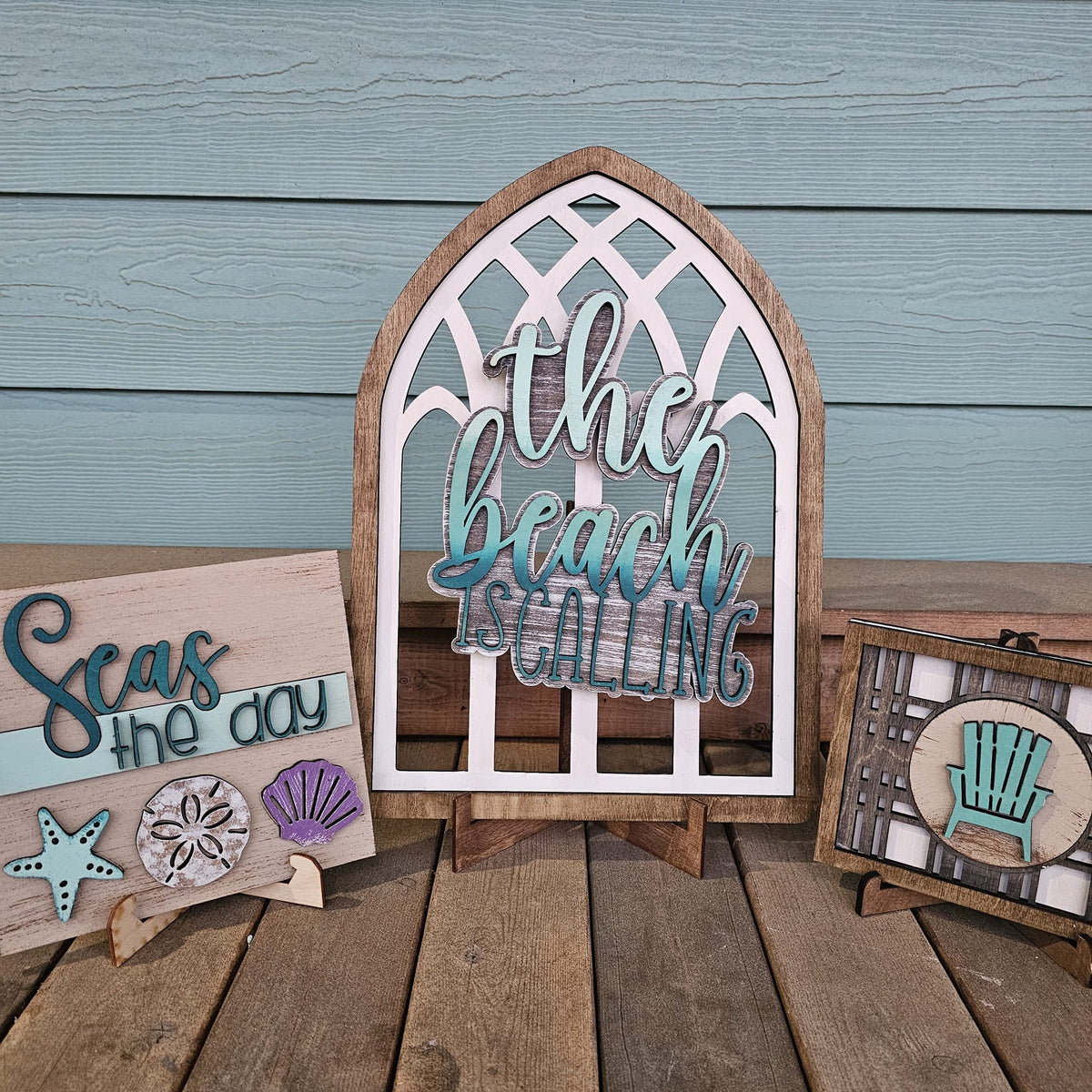 Beach Inserts for Seasonally Changeable Shelf Trio P013980