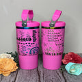 Mom Wrap 30 oz Pink with Copper Core Flip Top with Lid Handle P014023