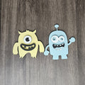 Silly Monsters 3D project in yellow and blue, Paisley Grace Makery, Fernandina Beach FL