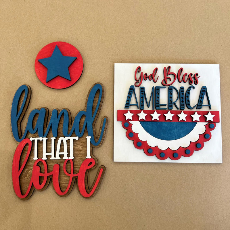 Patriotic Inserts for Seasonally Changeable Shelf Trio P014144