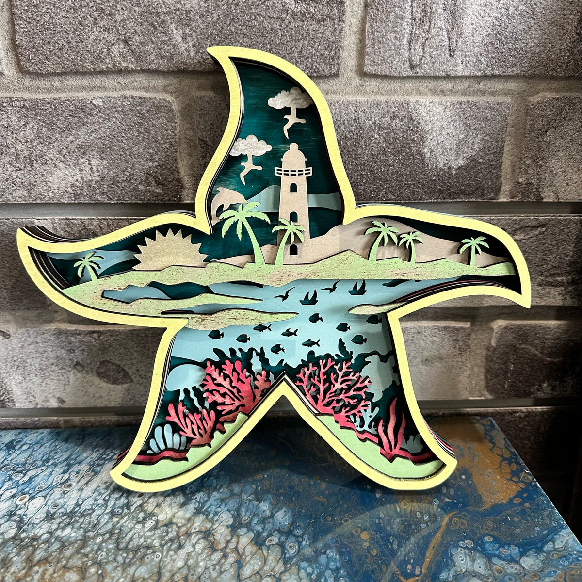Layered Starfish 3D LASER PROJECT - P014094