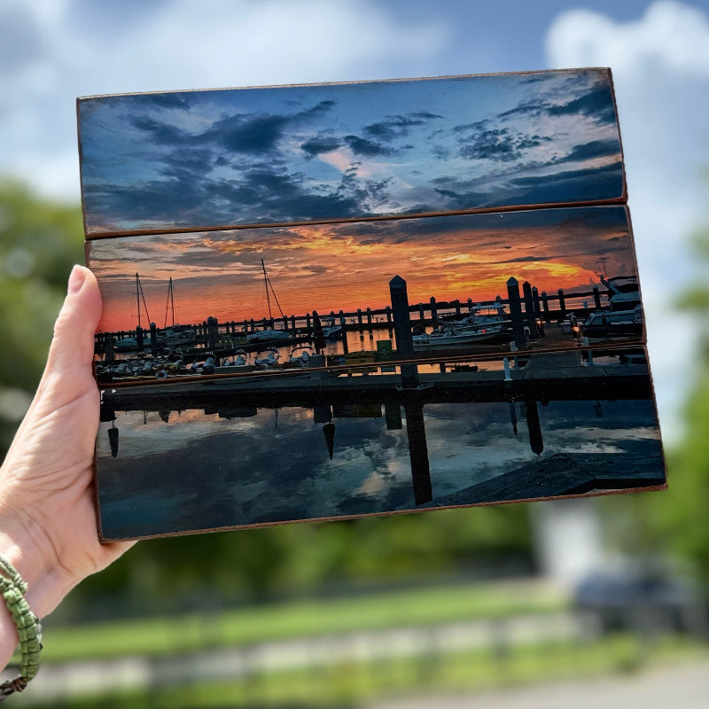 Sunset Docks 8x10 Photo Pallet