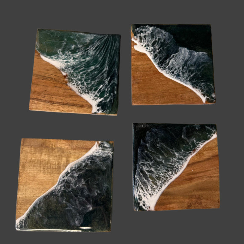 Epoxy Coasters Square P014206 - SET OF 4