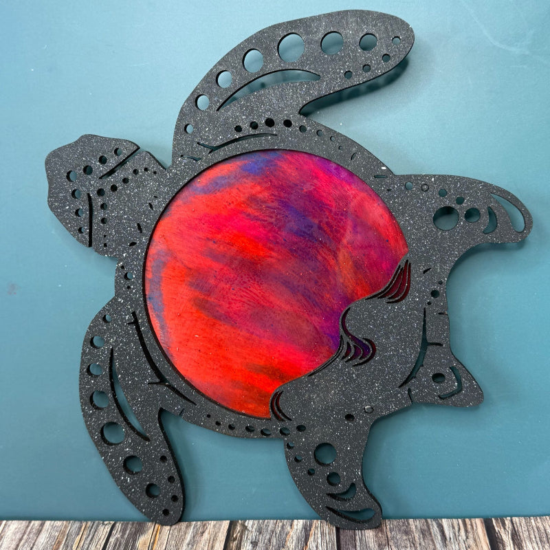 12" Layered Turtle Epoxy