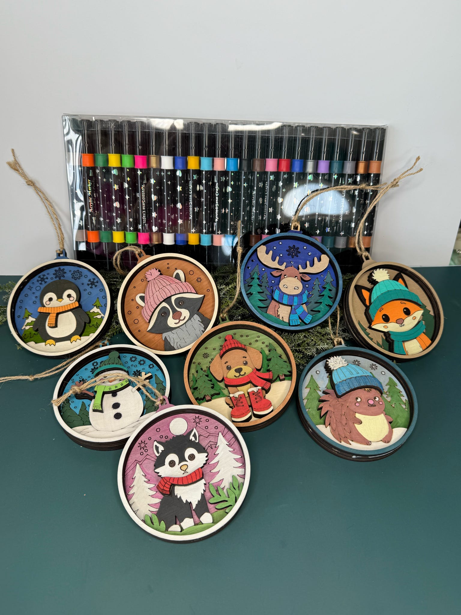 Animal Tri Layered Classroom Kit Ornaments