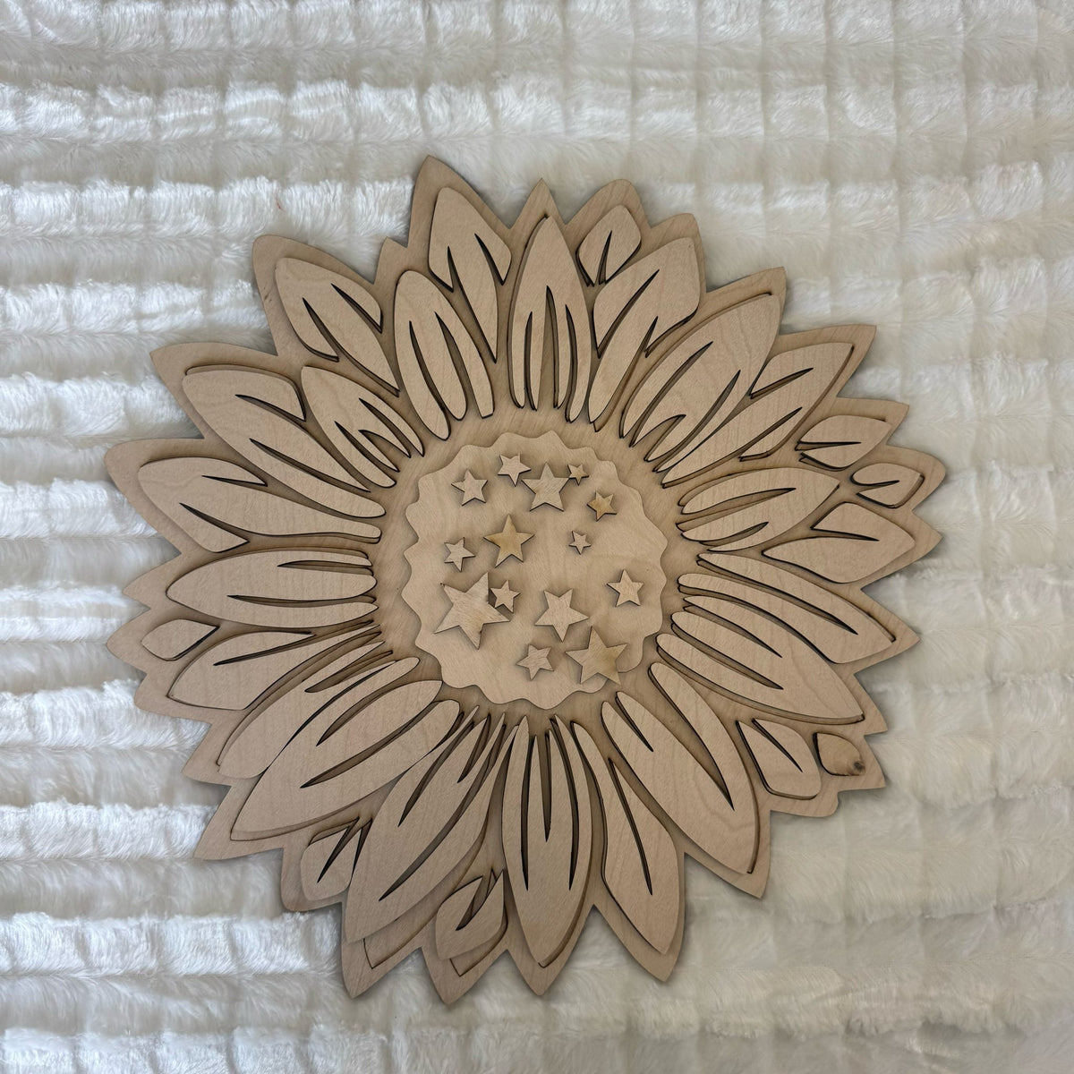 Layered Patriotic Sunflower 3D DOOR HANGER - P014092