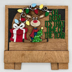 Drop In Oh Deer Christmas 3D LASER PROJECT - G409