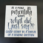 Text on a white card with a black background