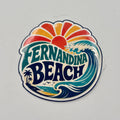 Fernandina Beach Retro Sticker G0631