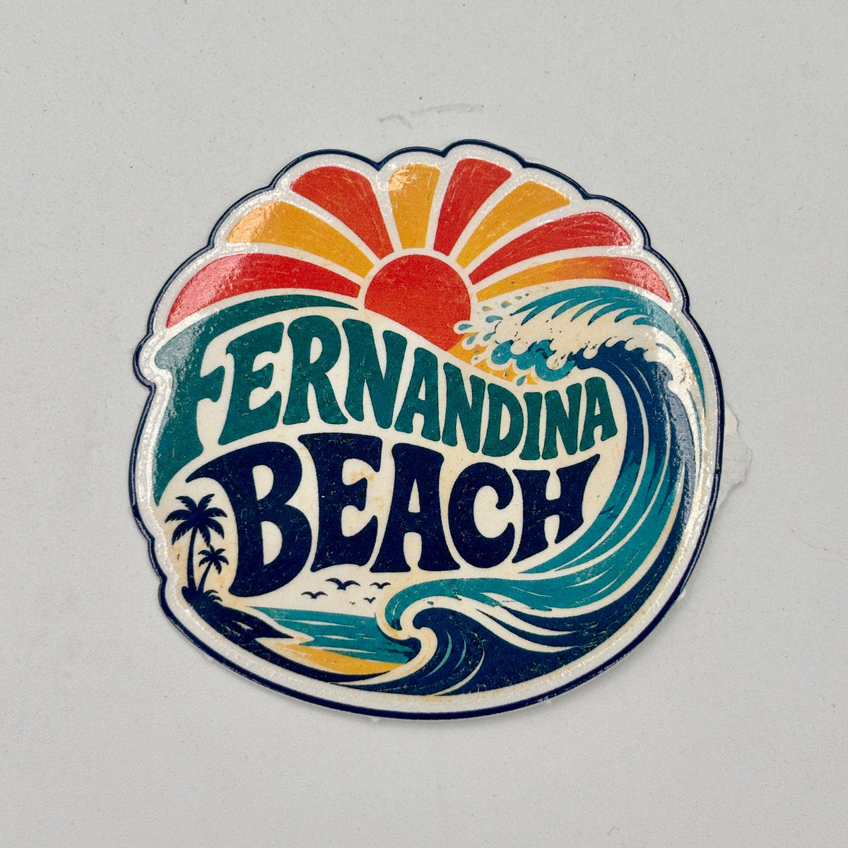 Fernandina Beach Retro Sticker G0631