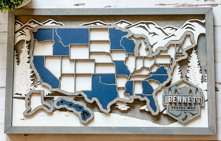 Personalized Travel Map P13589