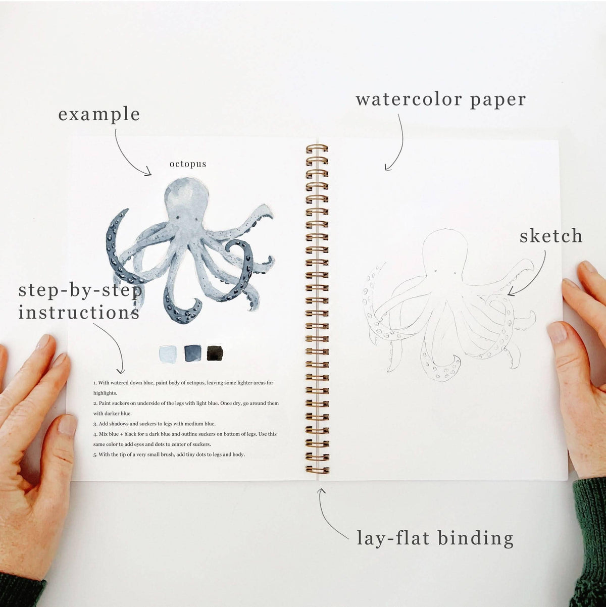 Seaside watercolor workbook