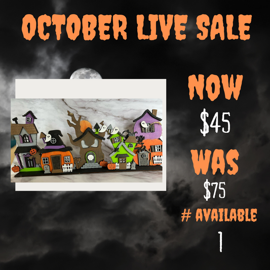 **Painted Halloween Village