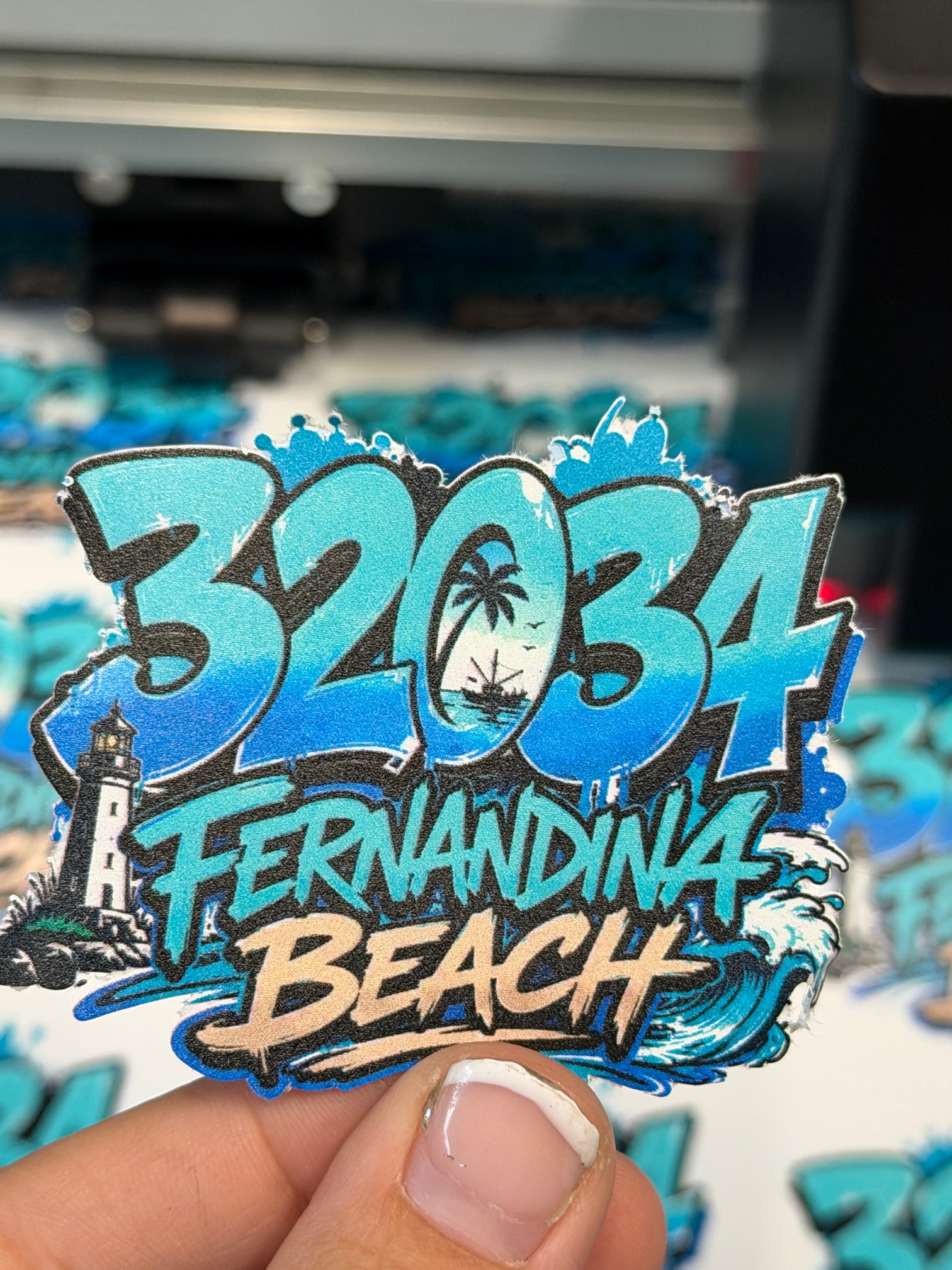 32034 Fernandina Beach Graffiti Sticker G0601