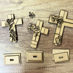 Patina Cross Trio 3D Layered G344