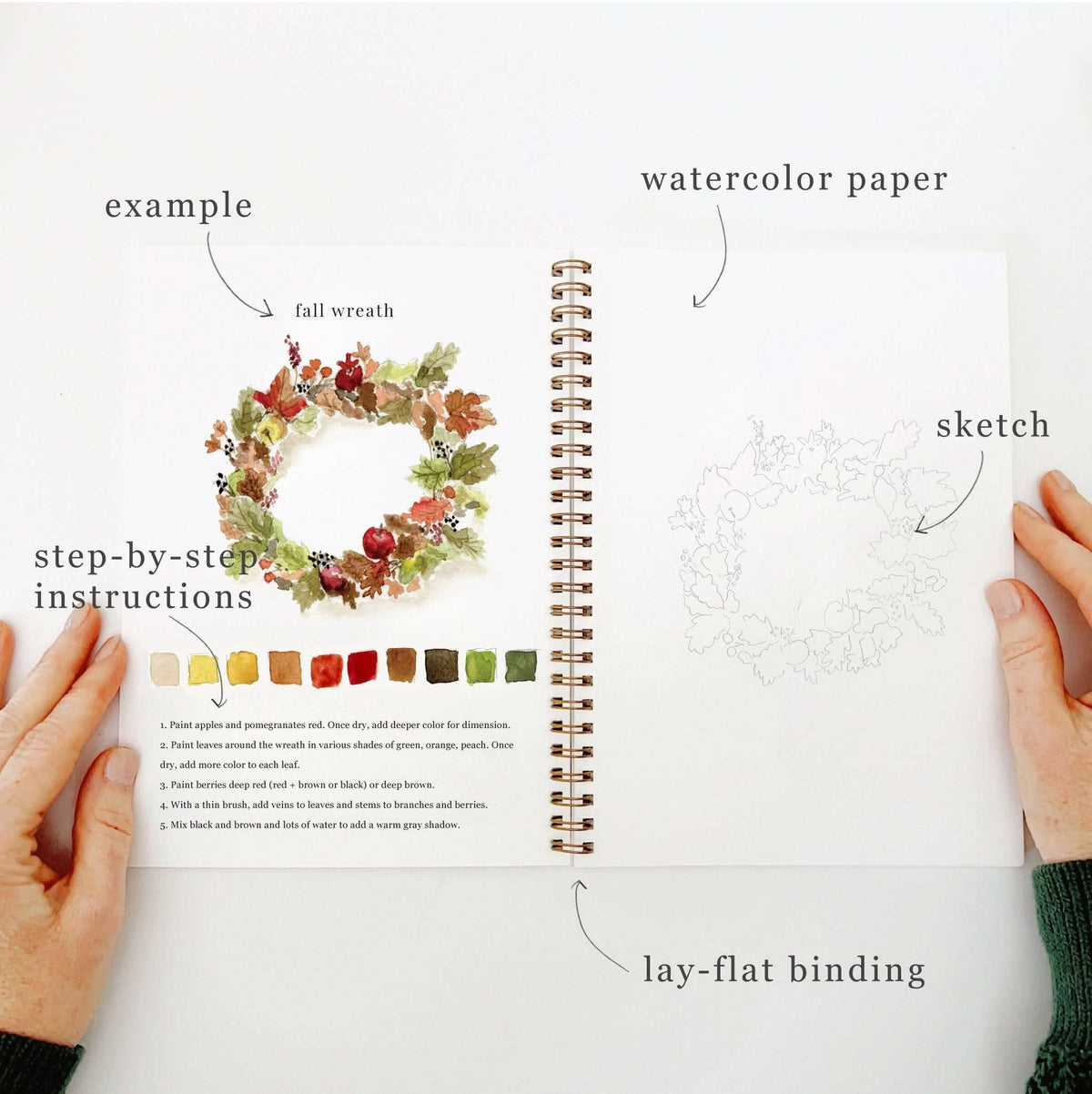 Autumn watercolor workbook