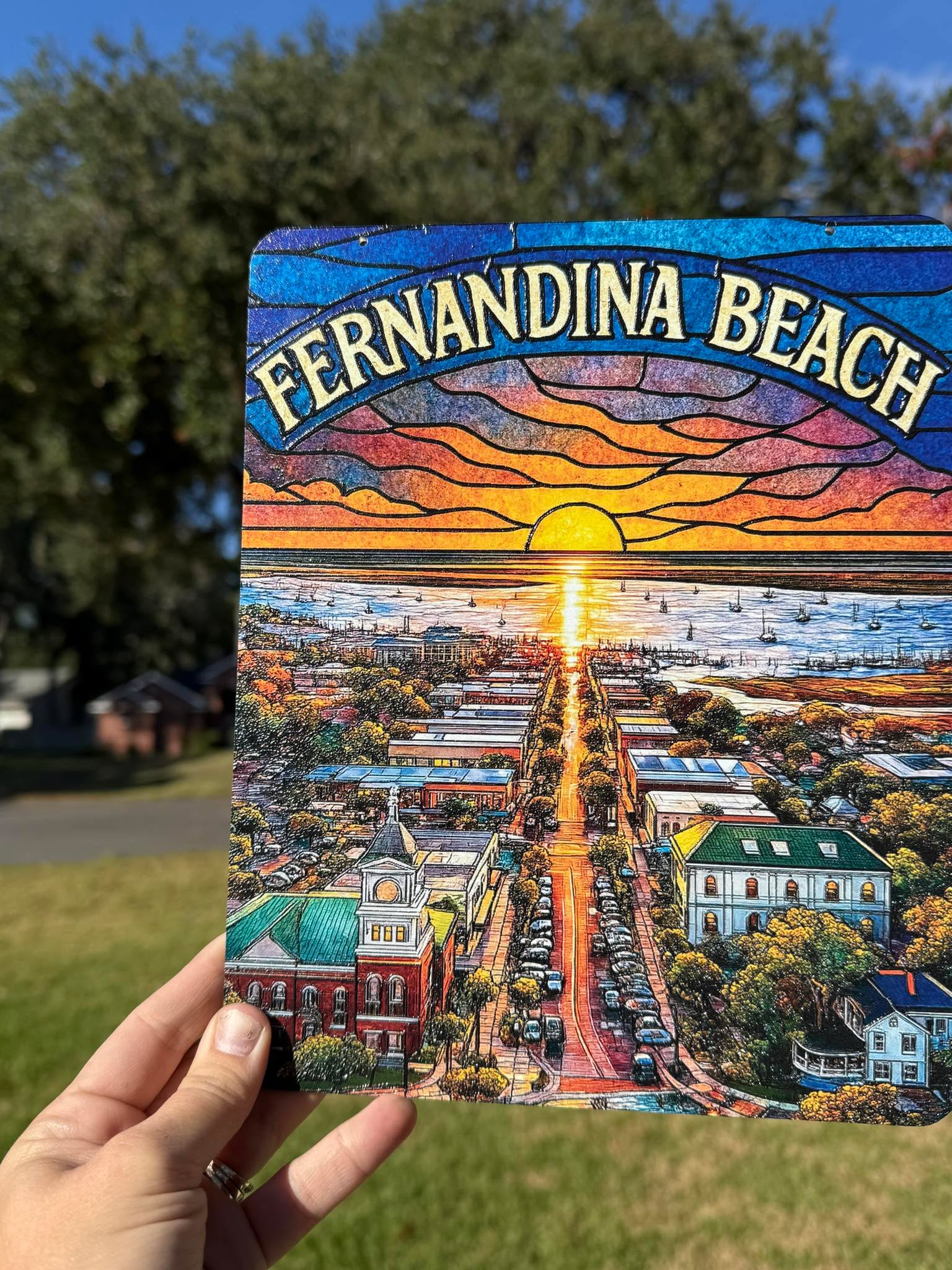 Fernandina Beach Acrylic Textured Art