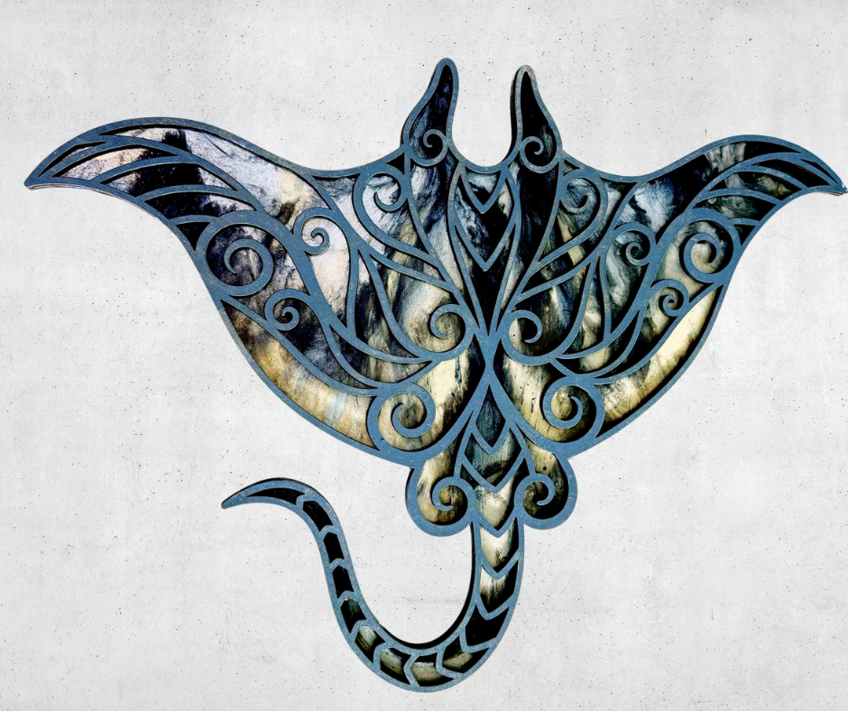 Manta Ray Mandala Epoxy Workshop Choice P19403