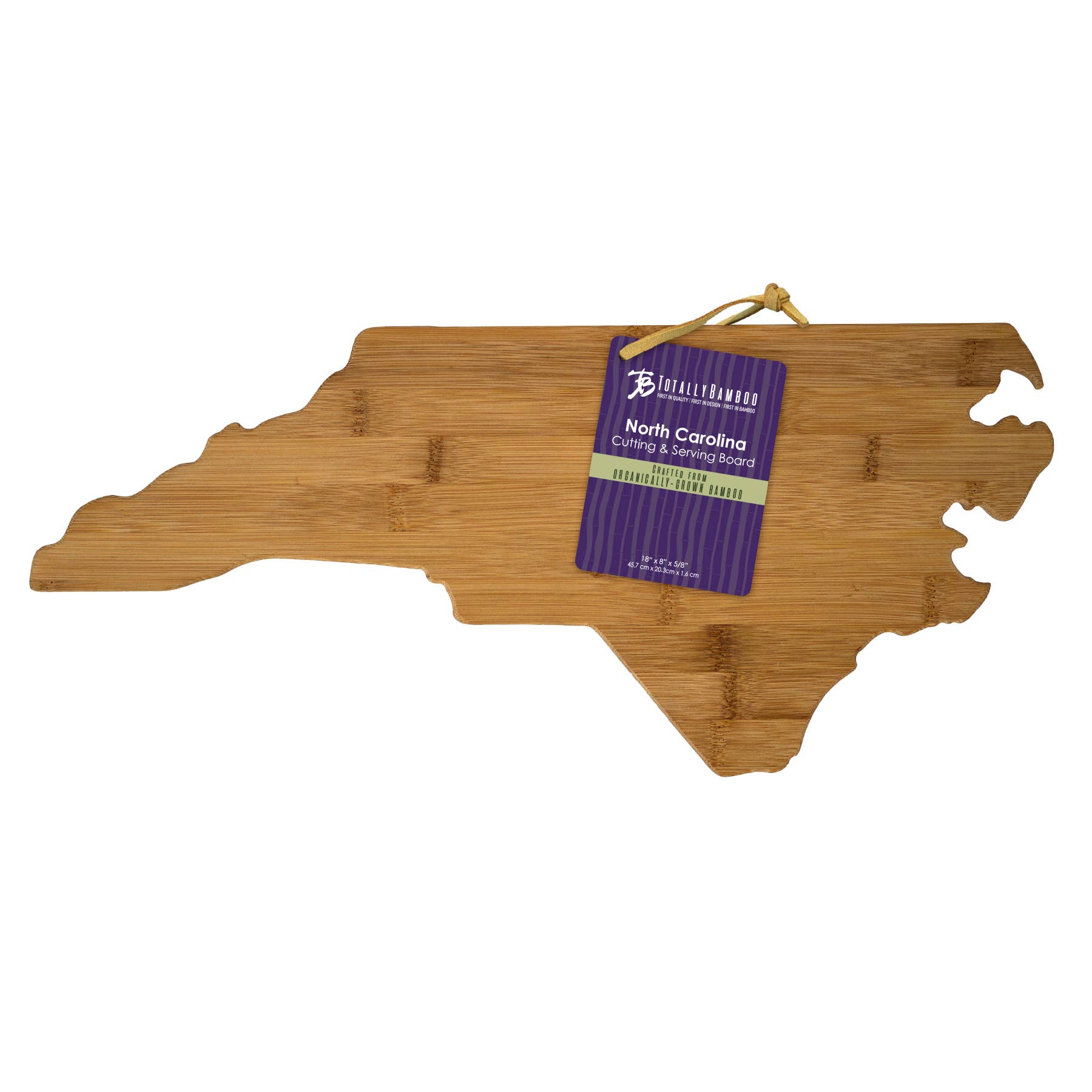 North Carolina State-Shaped Bamboo Serving & Cutting Board