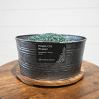 Metal Bucket & Wooden Lid- Candle Bar Wax Bead Container