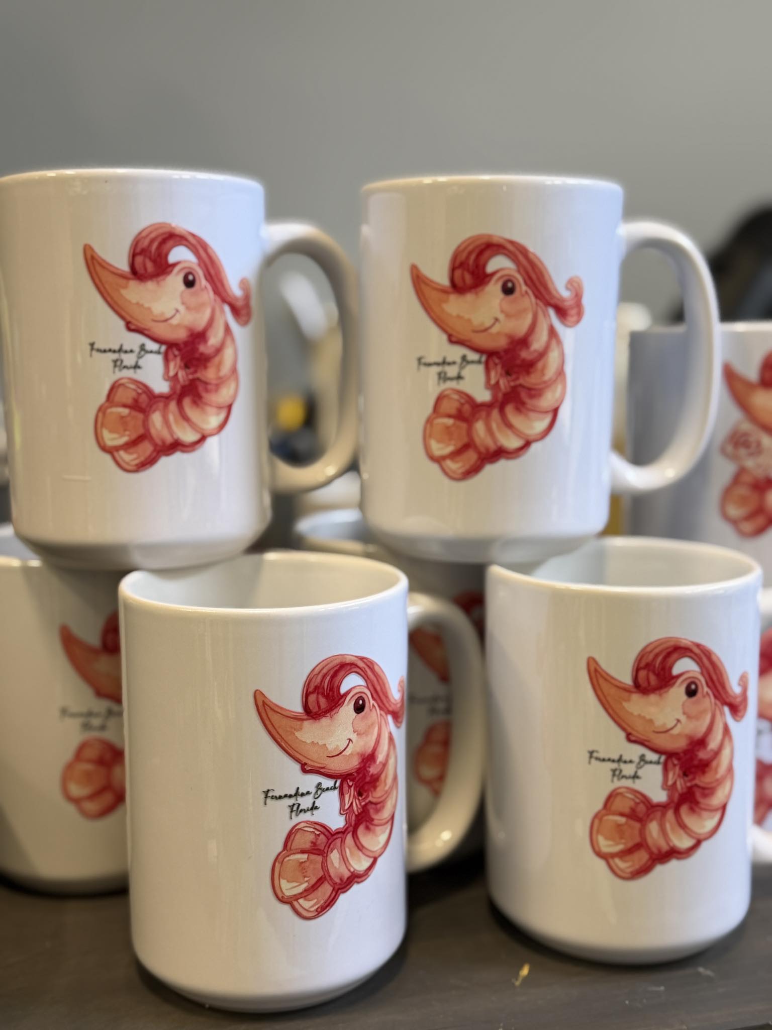 Shrimp Coffee Cup: Fernandina Beach