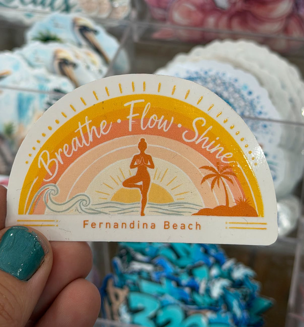 Breathe Flow Shine Yoga Sticker G0634
