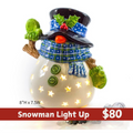 Snow Man Light Up Ceramic