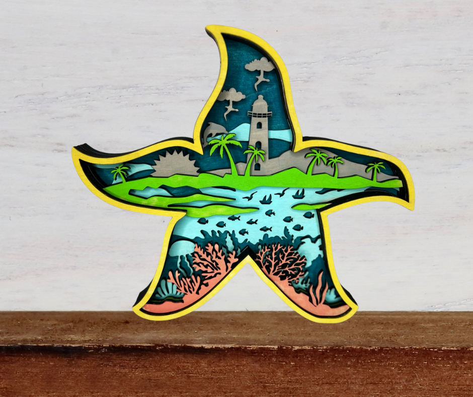 Layered Starfish 3D LASER PROJECT - P014094