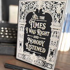 All The Times I was Right and Nobody Listened Journal- Father's Day Gift