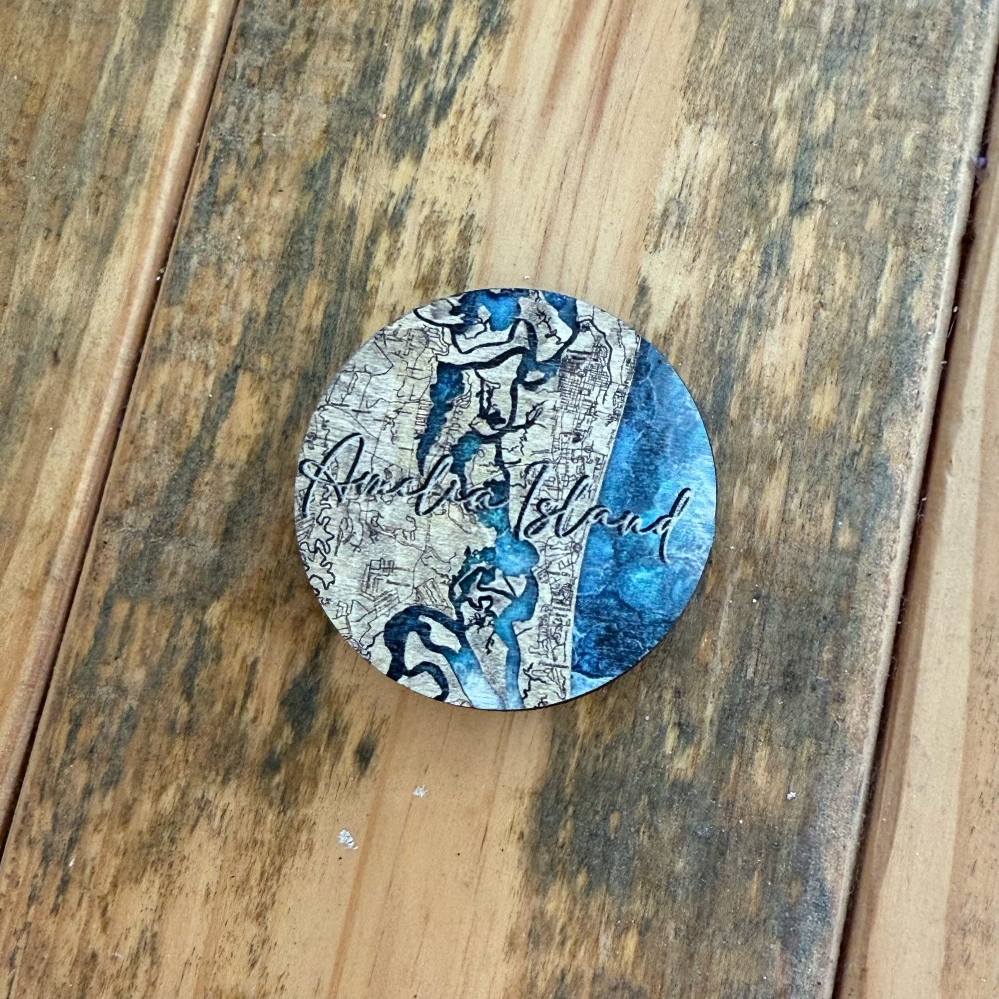 Amelia Island Map UV Printed Mini Magnet