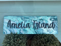 Amelia Island Paint Poured Plank P014007