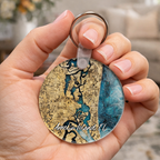 Amelia Island Florida map acrylic keychains for wedding welcome bags and corporate event gifts, coastal Fernandina Beach FL souvenir favors